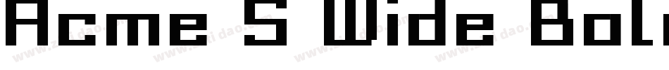 Acme 5 Wide Bold Xtnd字体转换